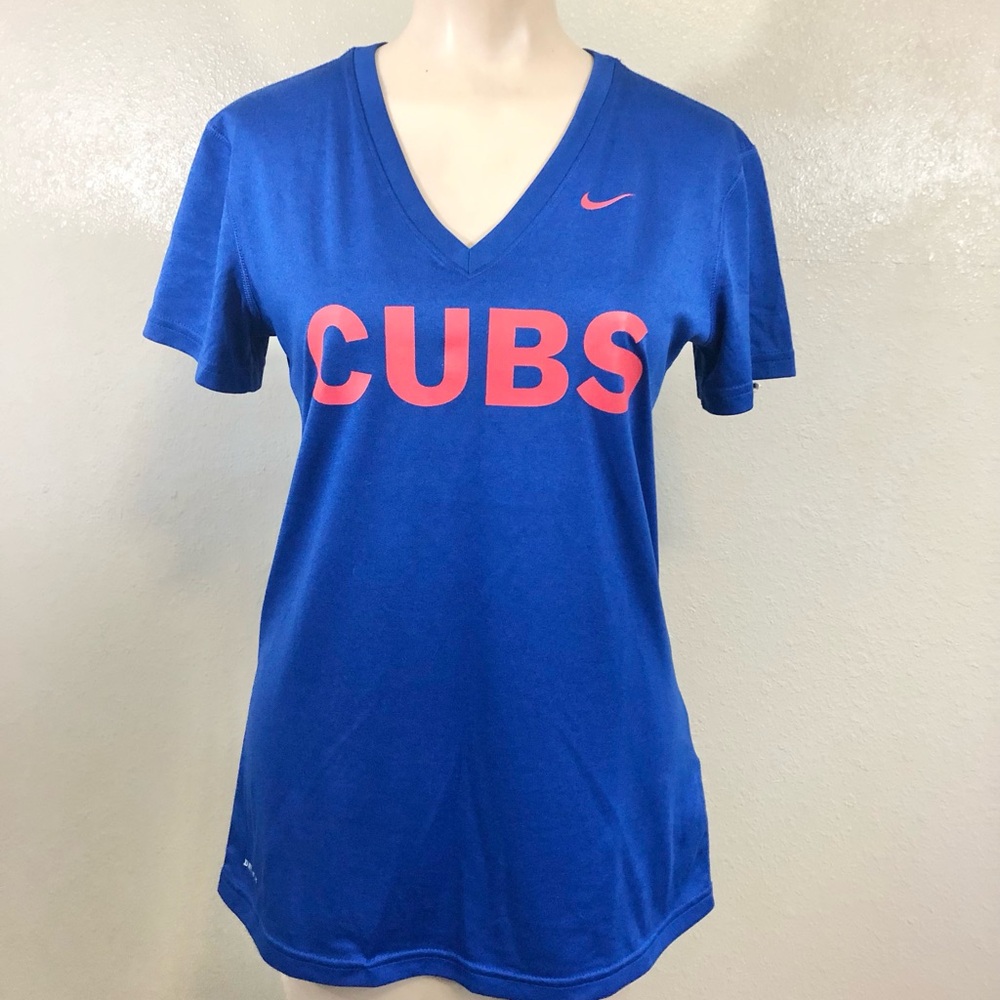 Nike Women's Blue Cubs V-Neck Tee